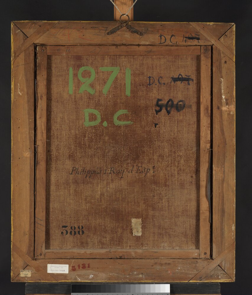 Venaria, Reggia, Portrait of Philip I, inv. 5510, verso - before restoration