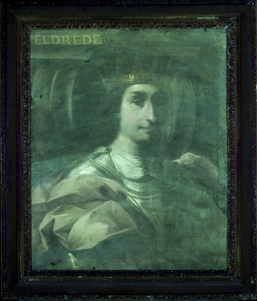 Venaria, Reggia, J. Miel, Portrait of Eldrede (Eldred, King of England), inv. 5488 - UV analysis