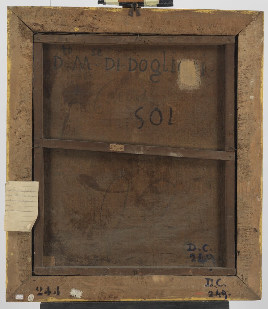 Moncalieri, Castle, Blessing Christ, verse - before restoration