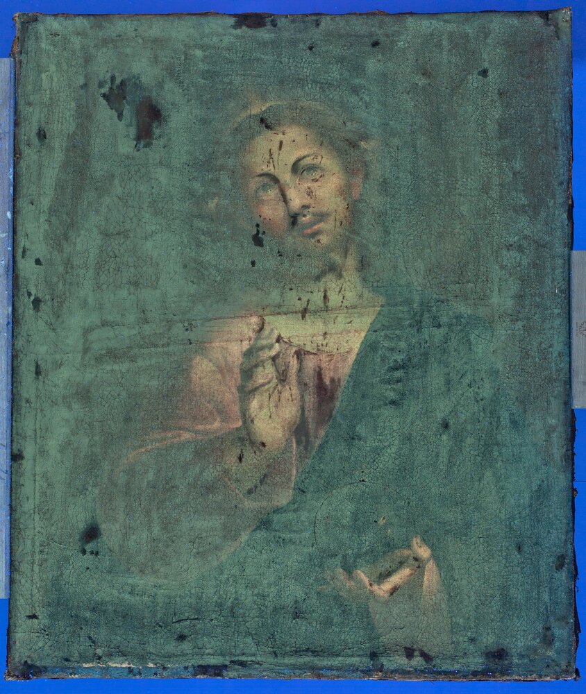 Moncalieri, Castle, Blessing Christ - UV analysis