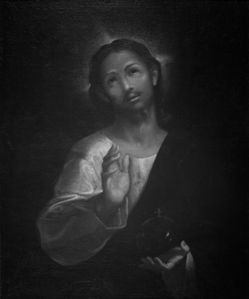 Moncalieri, Castle, Blessing Christ - infrared (950 nm)