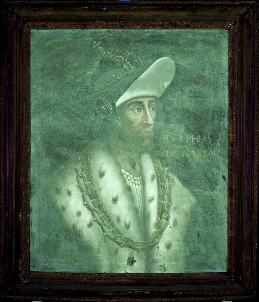 Venaria, Royal Palace, Portrait of Adolf of Nassau, inv. 5491 - UV analysis