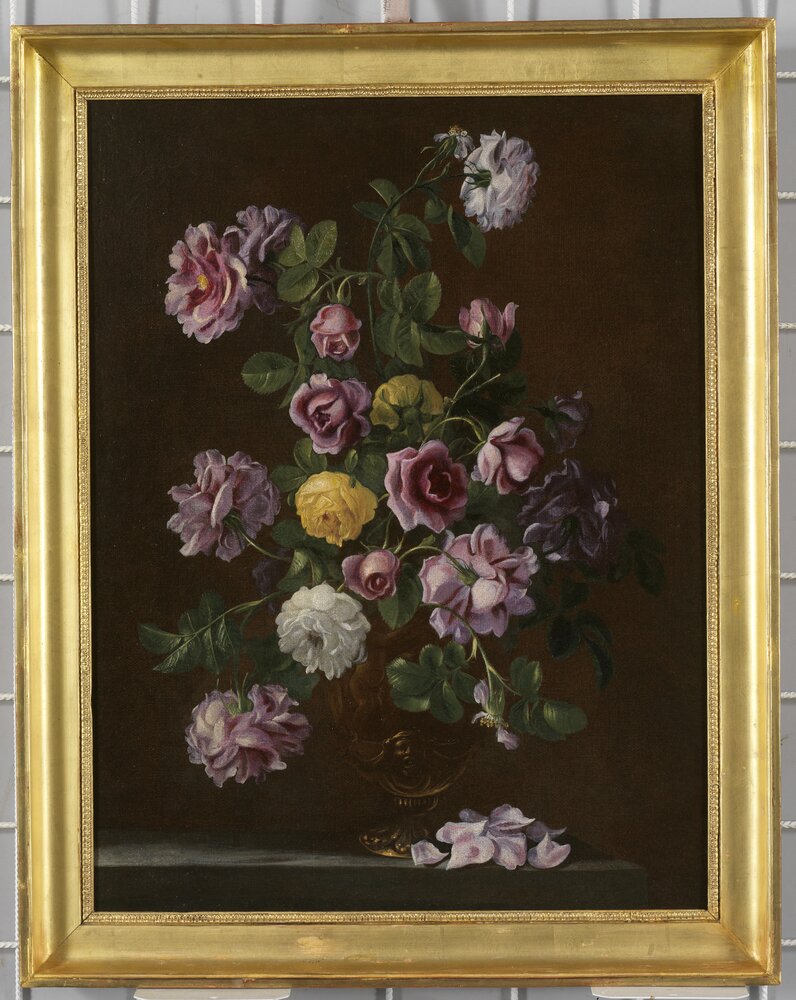 Moncalieri, Castle, Still life vase with flowers, inv. 117 - after restoration