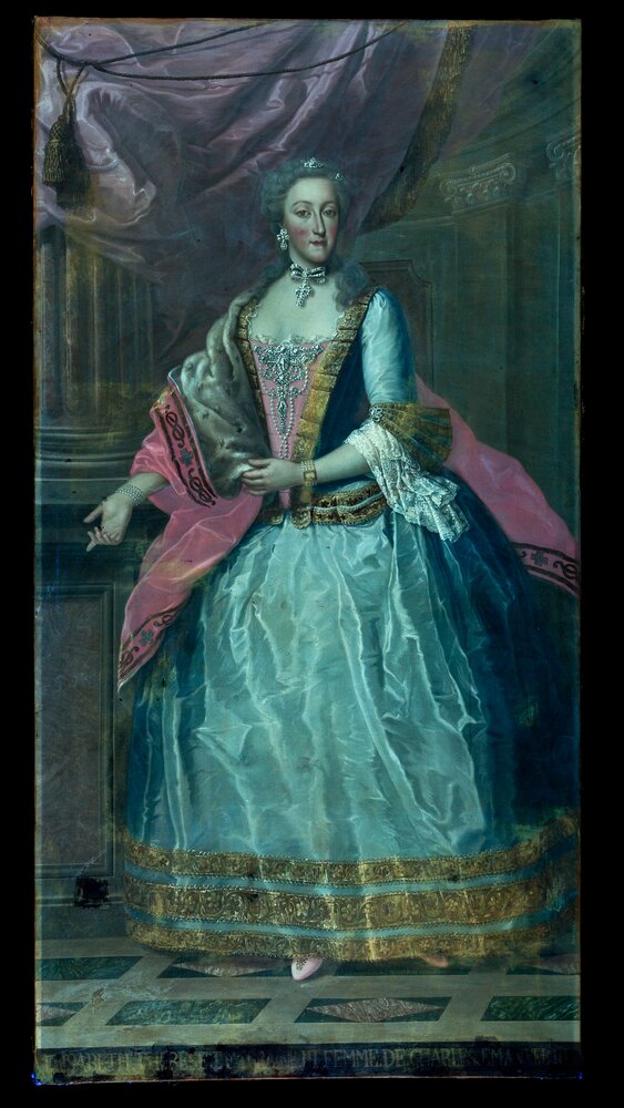 Venaria, Reggia, G. Panealbo (attr.), Portrait of Elizabeth of Lorraine, inv. R 6470 - UV analysis