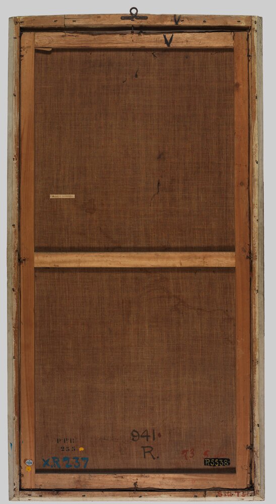 Venaria, Reggia, G. Panealbo (attr.), Portrait of Amadeus IX, inv. R 5538, verso - before restoration