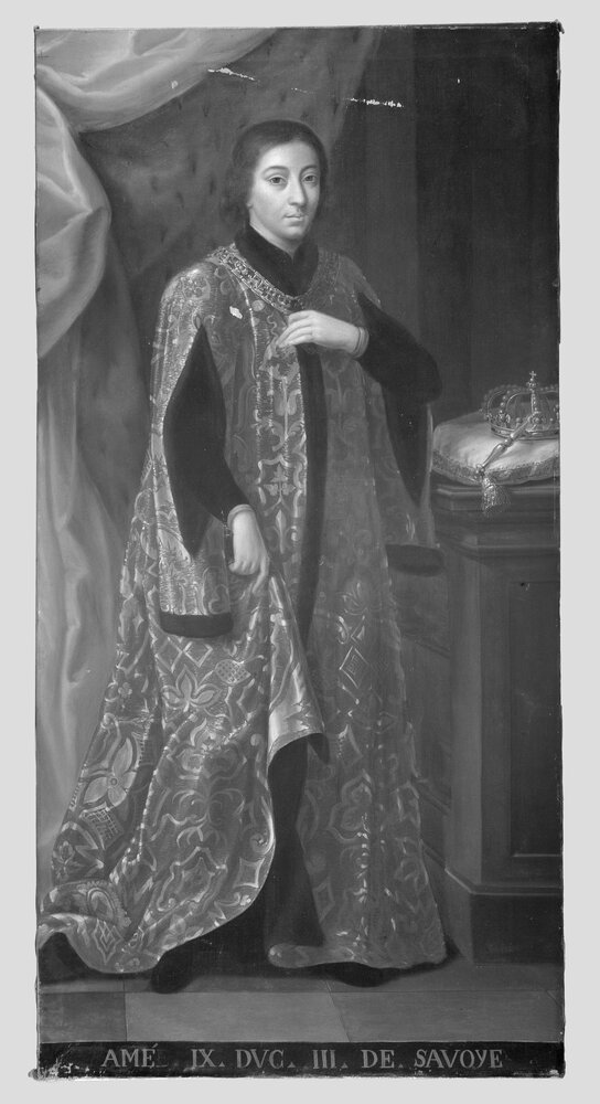 Venaria, Reggia, G. Panealbo (attr.), Portrait of Amadeus IX, inv. R 5538 - infrared IR (950 nm)