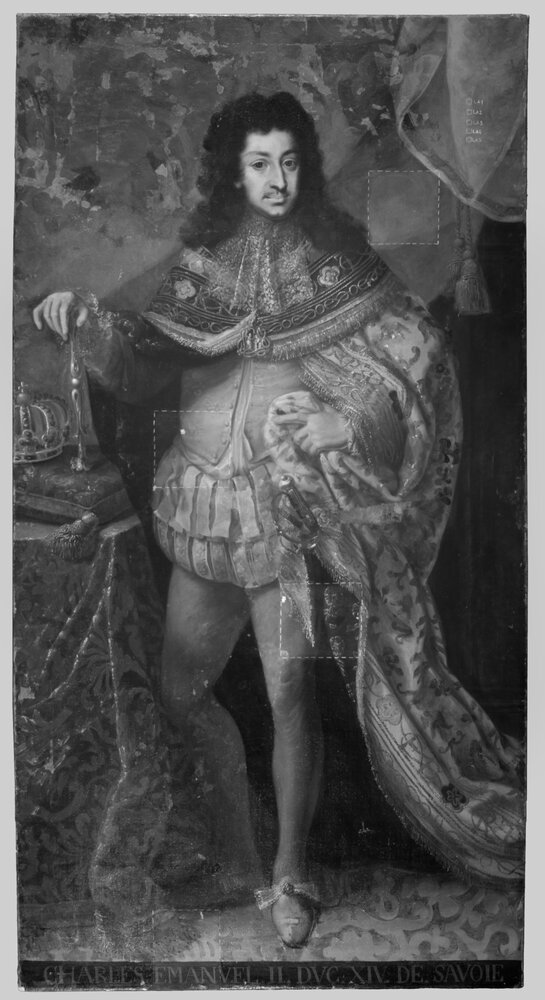 Venaria, Reggia, G. Panealbo (attr.), Ritratto di Carlo Emanuele II, inv. R 6467 - infrasso IR (950 nm)