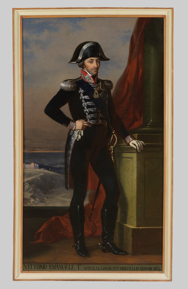 Venaria, Reggia, T. Lorenzone, Portrait of Vittorio Emanuele I, inv. R 2865 - after restoration