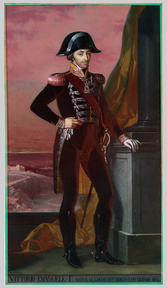 Venaria, Reggia, T. Lorenzone, Portrait of Vittorio Emanuele I, inv. R 2865 - Infrared in false color (950 nm)