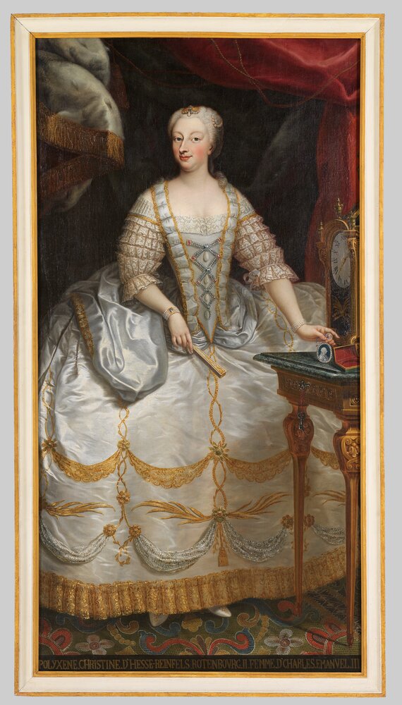 Venaria, Reggia, G. Panealbo (attr.), Portrait of Polissena Cristina of Hesse Rheinfels, inv. R 6473 - after restoration