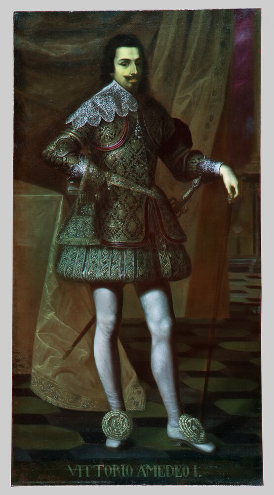 Venaria, Reggia, Portrait of Vittorio Amedeo I, inv. R 5534 - Infrared in false color (950 nm)