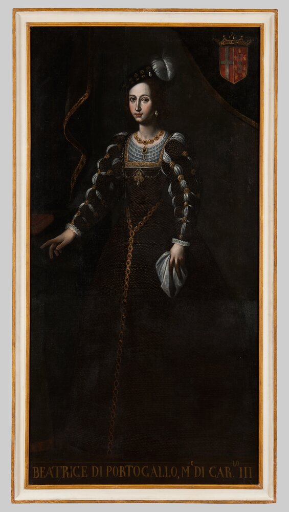 Venaria, Royal Palace, Portrait of Beatrice of Portugal, inv. R 5542 - after restoration