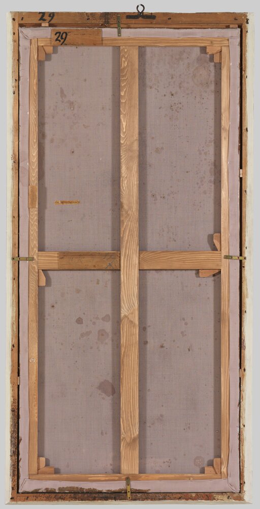 Venaria, Reggia, V. A. Grassi, Portrait of Beatrice of Geneva, inv. R 1518, verso - after restoration