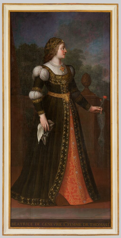 Venaria, Reggia, V. A. Grassi, Portrait of Beatrice of Geneva, inv. R 1518 - after restoration