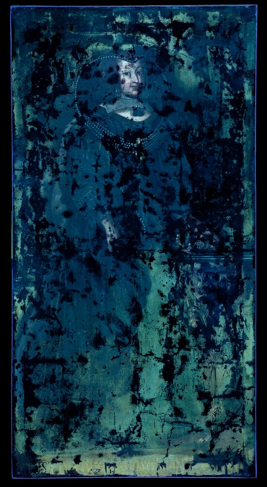 Venaria, Reggia, G. Panealbo (attr.), Portrait of Christina of France, inv. R 5535 - UV analysis