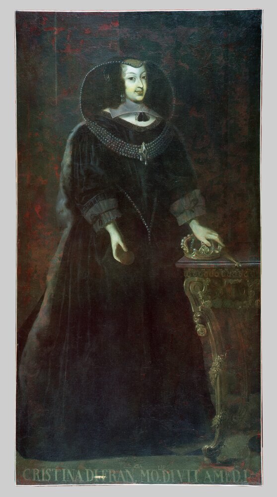 Venaria, Reggia, G. Panealbo (attr.), Portrait of Christina of France, inv. R 5535 - Infrared in false color (950 nm)