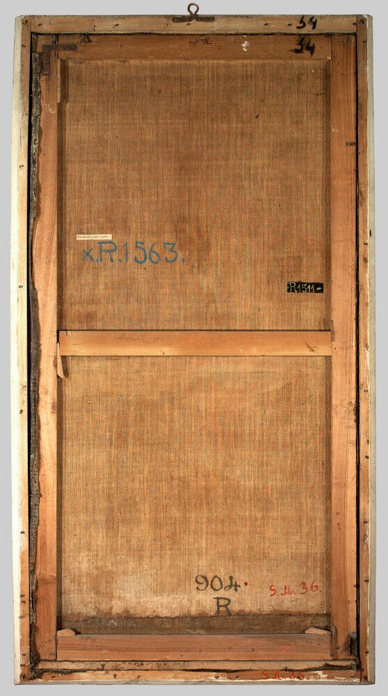 Venaria, Reggia, Portrait of Amadeus II, inv. R 1511, verso - before restoration