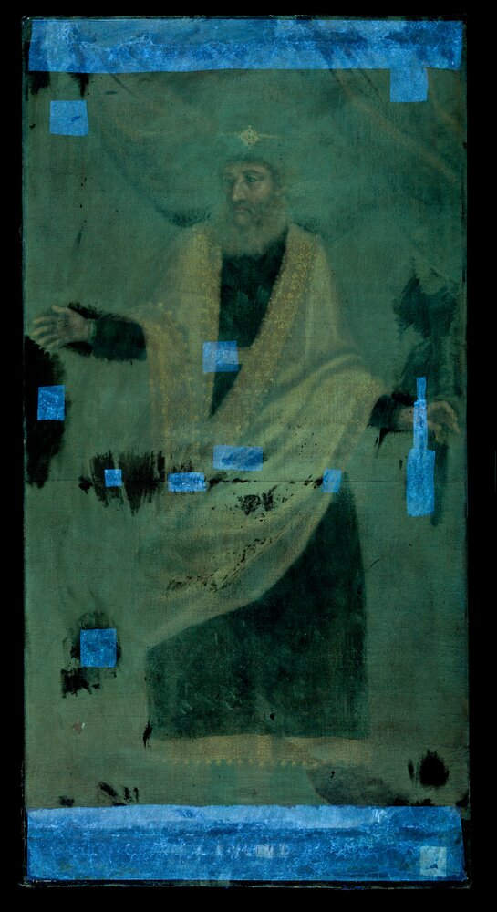 Venaria, Reggia, Portrait of Amadeus II, inv. R 1511 - UV analysis