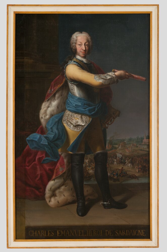 Venaria, Reggia, G. Panealbo (attr.), Portrait of Carlo Emanuele III, inv. R 6469 - after restoration