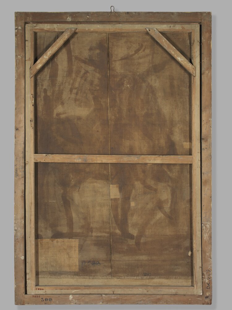 Moncalieri, Castle, Equestrian Portrait of Carlo Giovanni Amedeo di Savoia, inv. 300, verso - before restoration