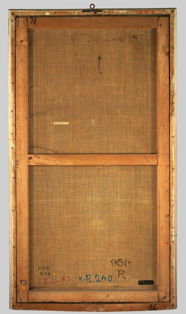 Venaria, Reggia, Portrait of Philibert II the Beautiful, inv. R 5541, verso - before restoration