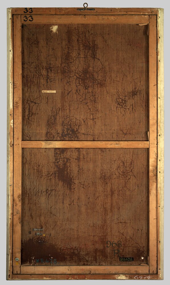 Venaria, Reggia, G. Panealbo (attr.), Ritratto di Anna Cristina di Sultzbach, inv. R 6474, verso - prima del restauro