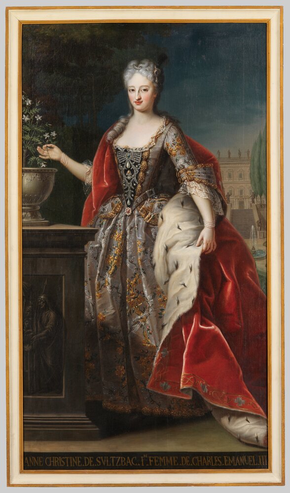 Venaria, Reggia, G. Panealbo (attr.), Ritratto di Anna Cristina di Sultzbach, inv. R 6474 - dopo il restauro
