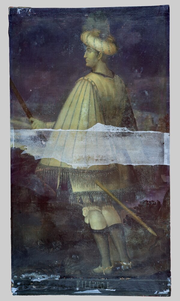 Venaria Reale, Royal Palace, Portrait of Philip I, inv. R 1515 - Infrared in false color (950 nm)