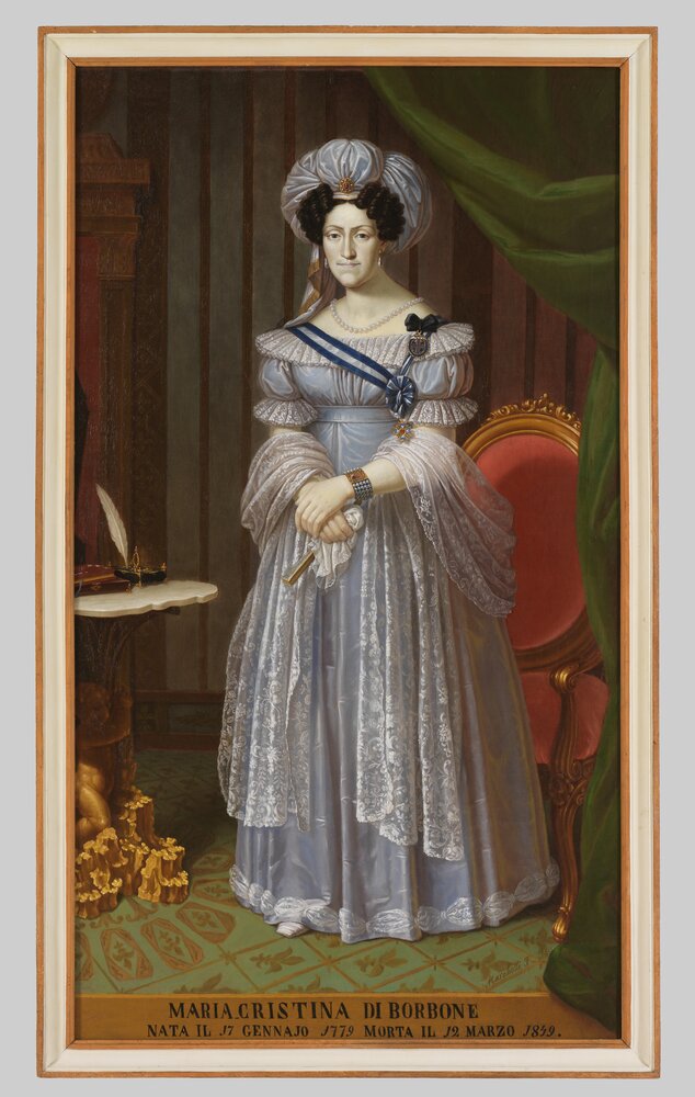Venaria, Reggia, F. Marabotti, Portrait of Maria Cristina of Bourbon, inv. R 1369 - after restoration