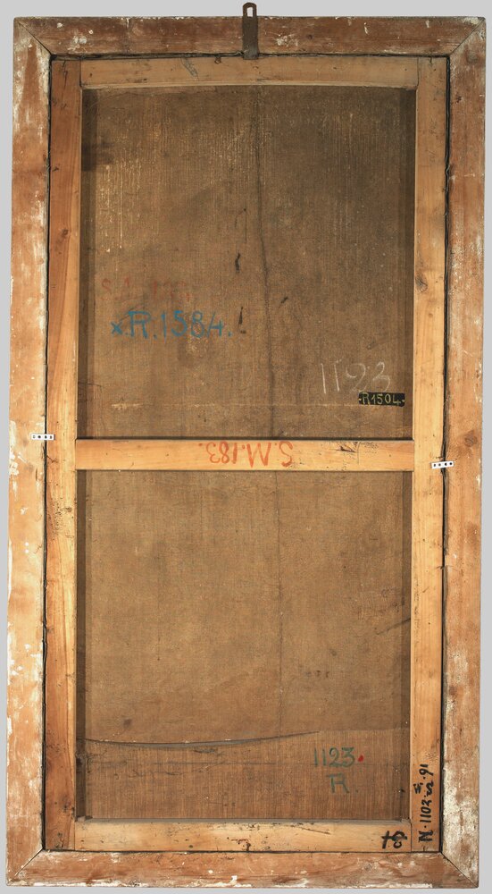 Venaria Reale, Royal Palace, Portrait of Amadeus VII, inv. R 1504, verso - before restoration