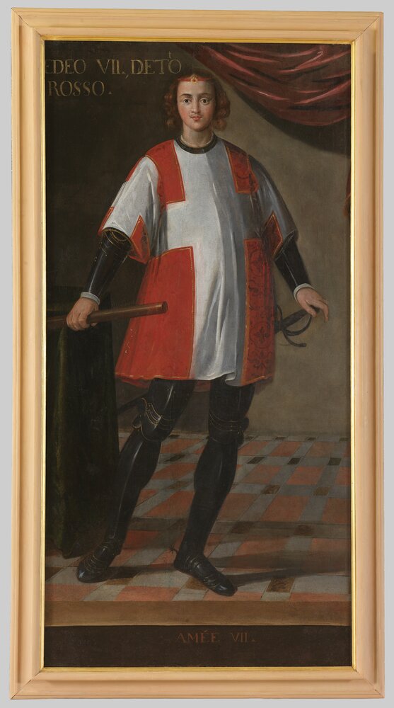 Venaria Reale, Royal Palace, Portrait of Amadeus VII, inv. R 1504 - after restoration