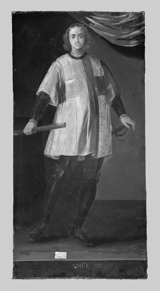 Venaria Reale, Royal Palace, Portrait of Amadeus VII, inv. R 1504 - infrared IR (950 nm)