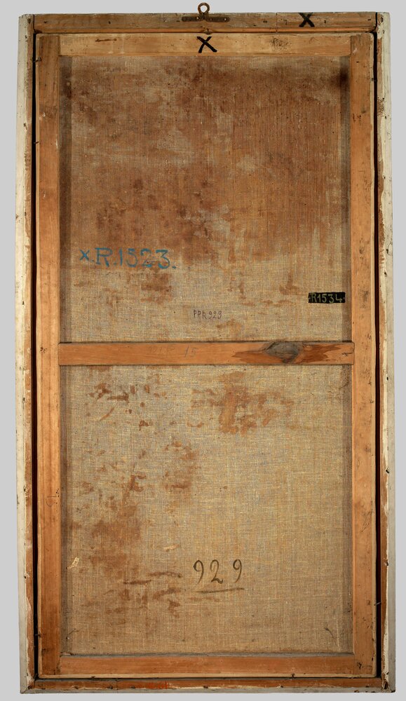 Venaria Reale, Royal Palace, Portrait of Edward, inv. R 1534, verso - before restoration