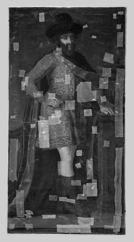 Venaria Reale, Royal Palace, Portrait of Edward, inv. R 1534 - infrared IR (950 nm)