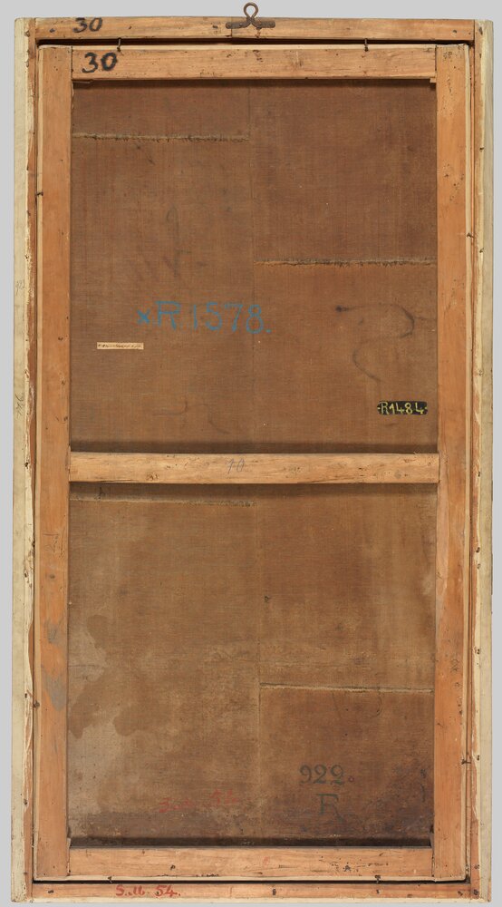 Venaria, Royal Palace, Portrait of Agnes by Faucigny, inv. R 1484, verso - before restoration