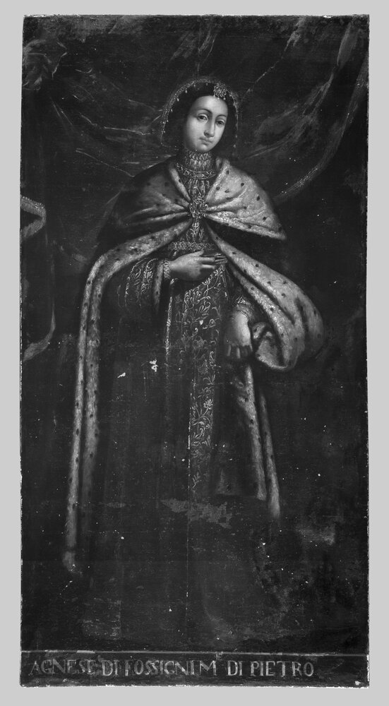 Venaria, Royal Palace, Portrait of Agnes by Faucigny, inv. R 1484 - infrared IR (950 nm)