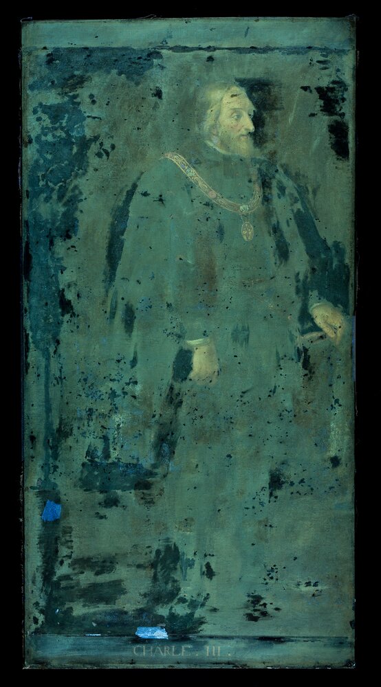 Venaria, Reggia, Portrait of Charles III, inv. R 5529 - UV analysis