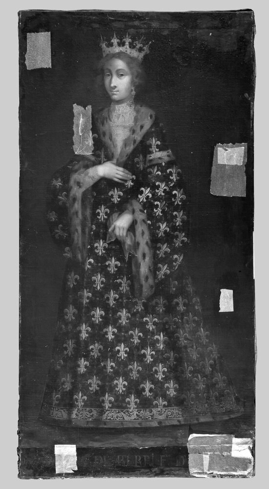 Venaria, Reggia, Ritratto di Bona di Berry, inv. R 1503 - infrarosso IR (950 nm)