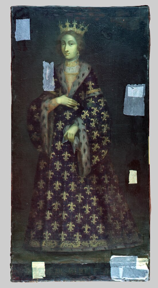 Venaria, Reggia, Ritratto di Bona di Berry, inv. R 1503 - infrarosso in falso colore (950 nm)