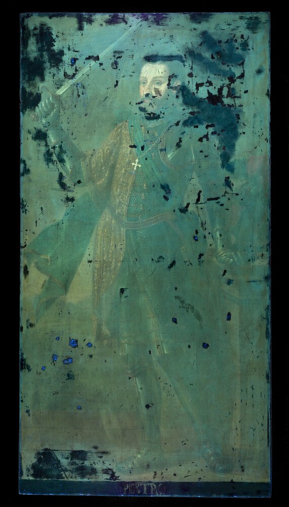 Venaria, Reggia, Portrait of Peter II, inv. R 1491 - UV analysis