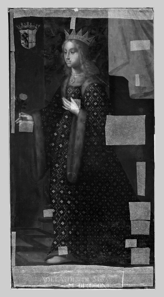 Venaria, Royal Palace, Portrait of Adelaide of Susa, inv. R 1509 - infrared IR (950 nm)