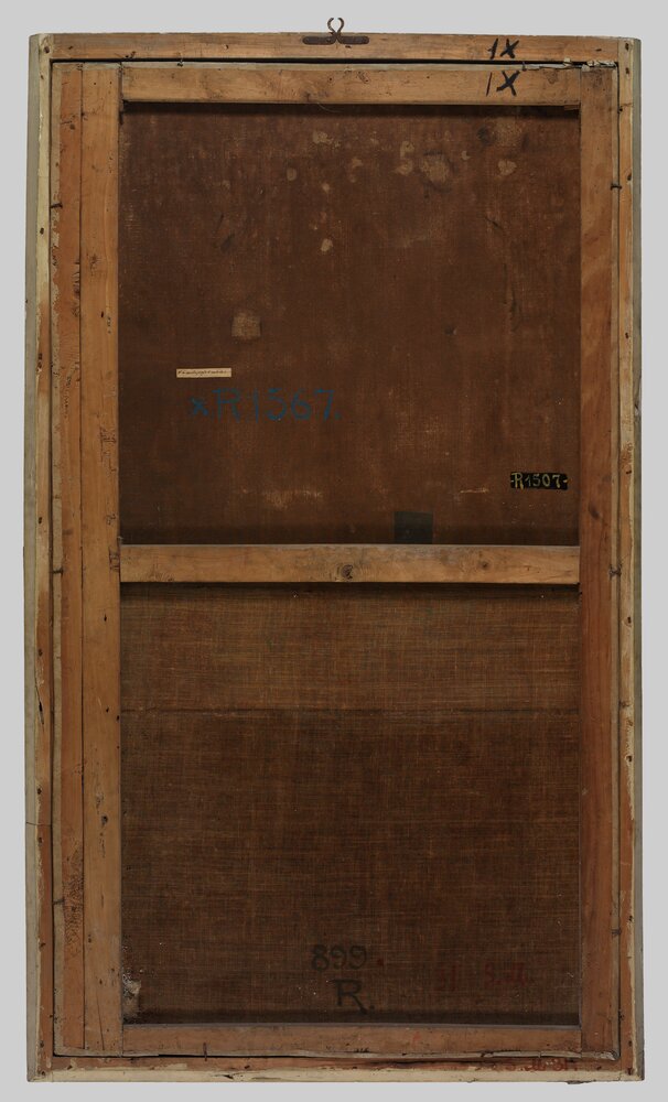 Venaria, Royal Palace, Portrait of Ancilla, inv. R 1507, verso - before restoration