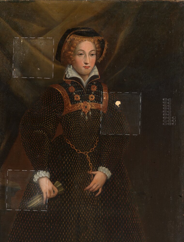 Venaria, Royal Palace, Portrait of Ancilla, inv. R 1507 - during restoration, cleaning