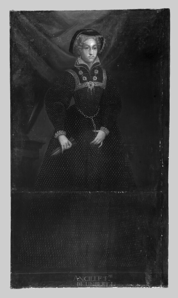 Venaria, Royal Palace, Portrait of Ancilla, inv. R 1507 - infrared IR (950 nm)