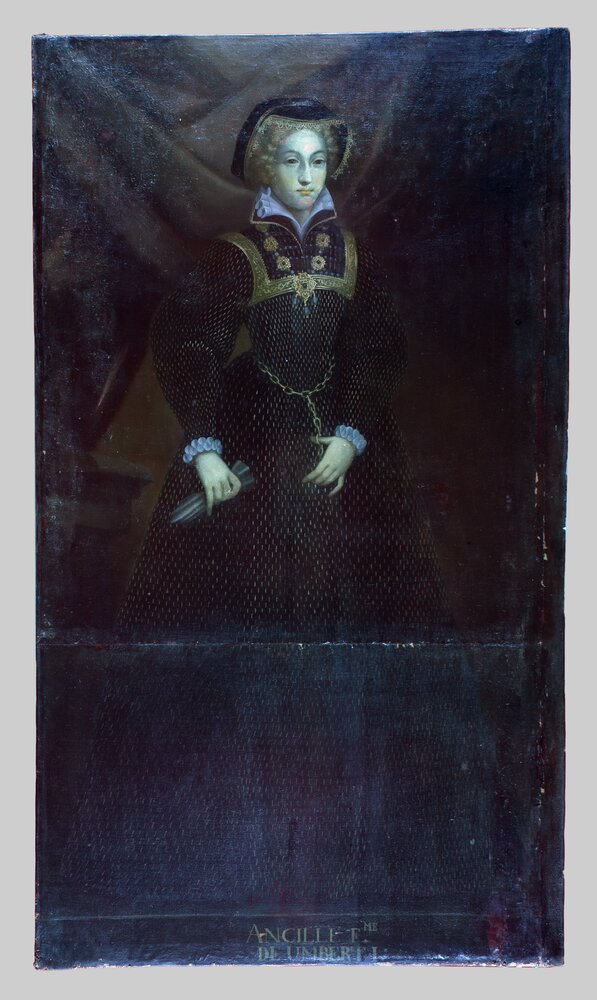Venaria, Royal Palace, Portrait of Ancilla, inv. R 1507 - Infrared in false color (950 nm)