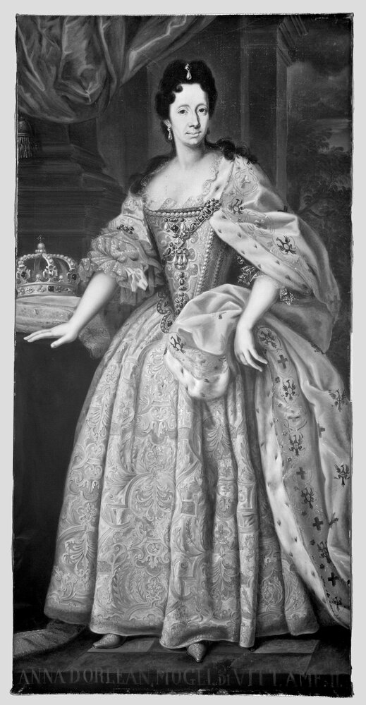 Venaria, Reggia, G. Panealbo (attr.), Portrait of Anna d'Orleans, inv. R 6468 - infrared (950 nm)