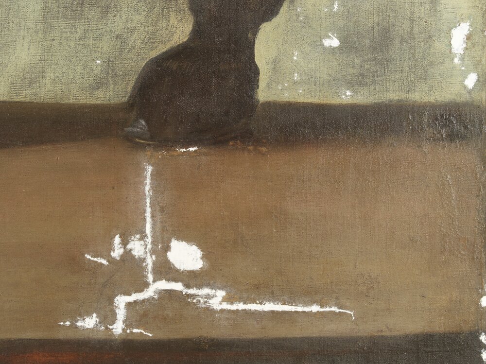 Moncalieri, Castle, Equestrian Portrait of Carlo Giovanni Amedeo di Savoia, inv. 300 - during restoration, grouting