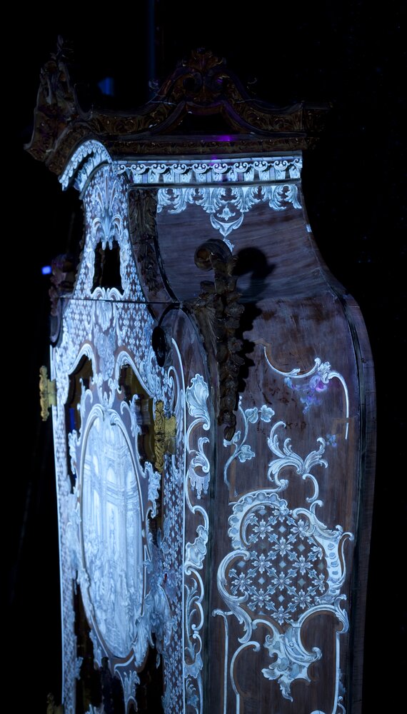 Rome, Quirinal Palace, P Piffetti, Double Body, inv. PR 373, DP 1668 - UV fluorescence