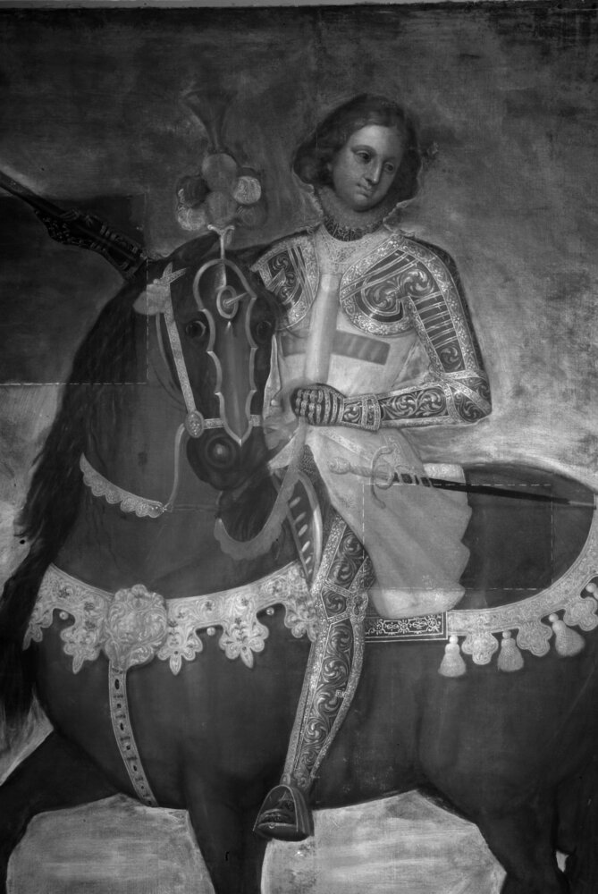 Moncalieri, Castle, Equestrian Portrait of Carlo Giovanni Amedeo di Savoia, inv. 300 - infrared IR (950 nm)