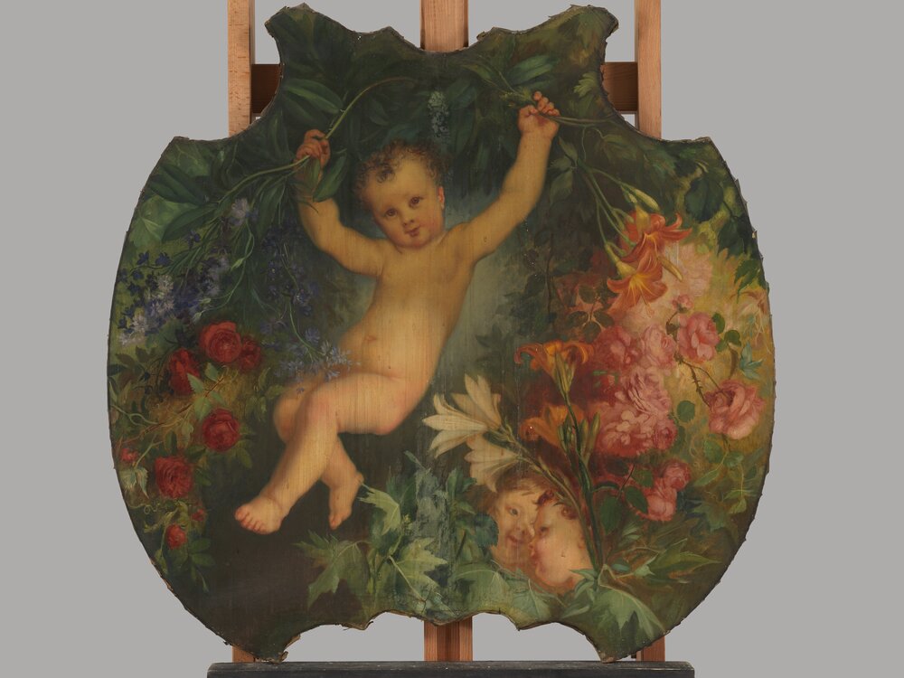 22-mc07d-TE-2012_Moncalieri, Castello, A. e G. Ferri, Putti scherzanti (sovrapporte), inv. 414